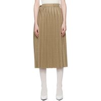 MARIE ADAM-LEENAERDT Beige Pleated Midi Skirt 251189F092000