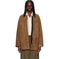 Nour Hammour Brown Bam Suede Jacket 251306F064028