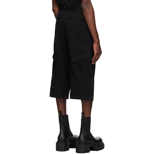 We11done Black Chino Cargo Shorts 251327M193004