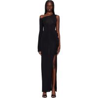 Nensi Dojaka Black One Shoulder Maxi Dress 251334F055000