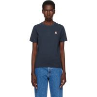 Maison Kitsune Navy Fox Head Patch Regular T-shirt 251389F110007