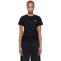Maison Kitsune Black Fox Head Patch Regular T-shirt 251389F110008