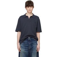 Maison Kitsune Gray Bold Fox Head Embroidered Knitted Polo 251389M212023