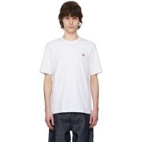 Maison Kitsune White Fox Head Patch Regular T-shirt 251389M213022