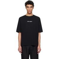 Black Maison Kitsune Line Handwriting Oversize T-shirt 251389M213035