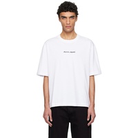 White Maison Kitsune Line Handwriting Oversize T-shirt 251389M213036