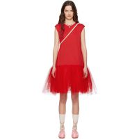 Simone Rocha Red Relaxed Ballet Tutu Midi Dress 251405F054011