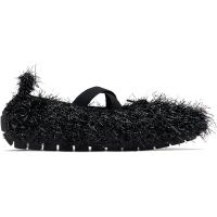 Simone Rocha Black Tinsel Grip Ballerina Flats 251405F118009
