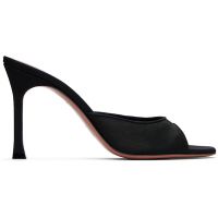 Amina Muaddi Black Alexa Mesh Slipper 95 Heeled Sandals 251415F125005