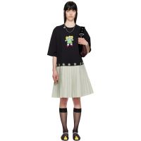 Chopova Lowena Black & Green Saltos Kilt Midi Dress 251529F054003