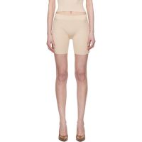 Isa Boulder SSENSE Exclusive Beige Ribbed High Waist Shorts 251541F088000