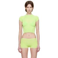 Isa Boulder Green Knitted Malley Bra & Jia Baby T-shirt 251541F110002