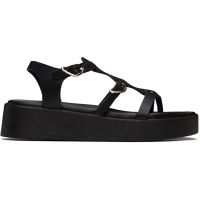 Ancient Greek Sandals Black Grace Kelly Wave 251674F124063