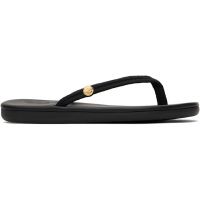 Ancient Greek Sandals Black Saionara Rope Flip-Flops 251674F124084