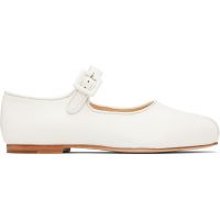 Sandy Liang White Mary Jane Pointe Ballerina Flats 251677F118007