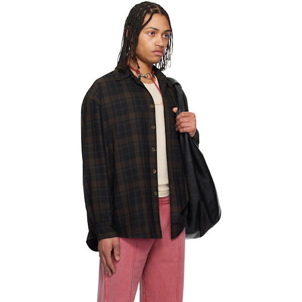 OUR LEGACY Black & Brown Borrowed Shirt 251803M192024