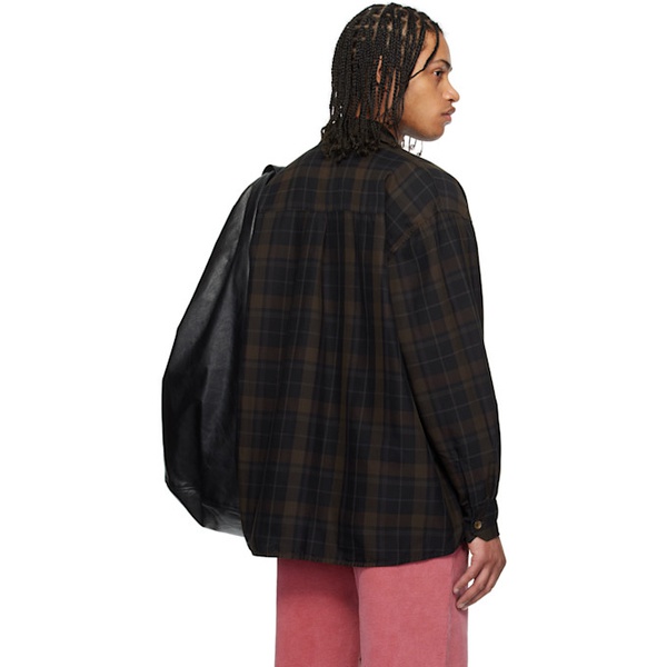 OUR LEGACY Black & Brown Borrowed Shirt 251803M192024