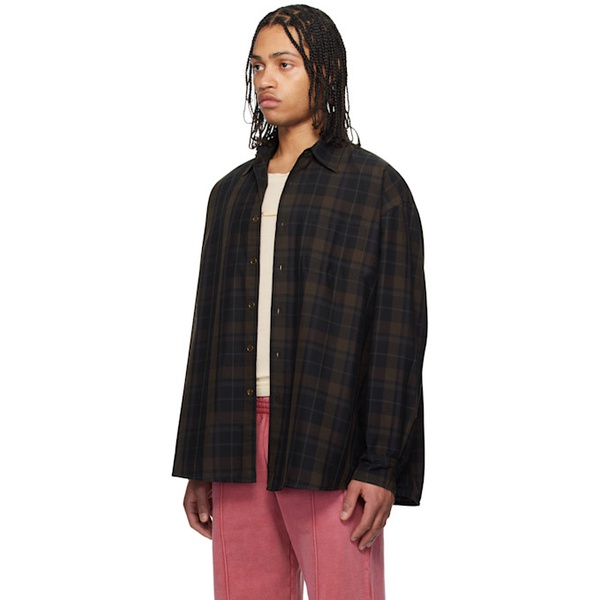 OUR LEGACY Black & Brown Borrowed Shirt 251803M192024