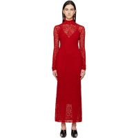 Gabriela Hearst Red Lethe Pointelle Knit Maxi Dress 251854F055000