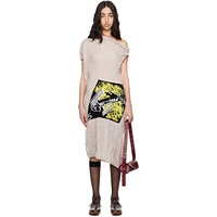 Kiko Kostadinov Gray Satellite Knit Midi Dress 251985F054000