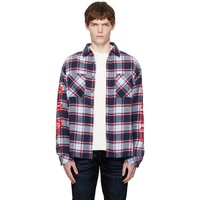 COUT DE LA LIBERTE Red & Blue Brad Long Sleeve Shirt 252006M192004