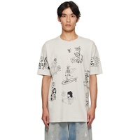 COUT DE LA LIBERTE Taupe Freddie Smokin in the Boys Room T-shirt 252006M213003