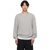 The Elder Statesman Gray Daily Crew Sweatshirt 252014M201004