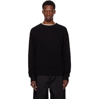 The Elder Statesman Black Simple Crew Sweater 252014M201008