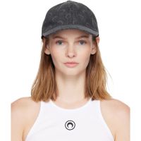 Marine Serre Gray Moon Laser Denim Baseball Cap 252020F016002