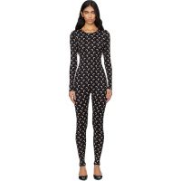 Marine Serre Black Recycled Jersey Moon Jumpsuit 252020F070002