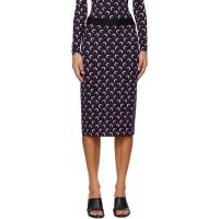 Marine Serre Black Moon Printed Jersey Midi Skirt 252020F092003