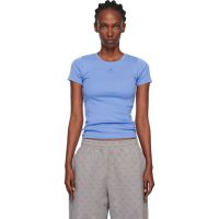 Marine Serre Blue Moon Logo Ribbed Jersey Baby Fit T-shirt 252020F110050