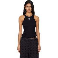 Marine Serre Black Moon Logo Ribbed Jersey Tank Top 252020F111003