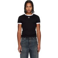 Marine Serre Black Moon Logo Bicolor Jersey Baby Fit T-shirt 252020M213007