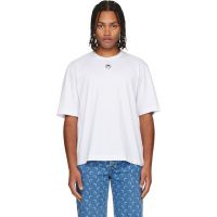 Marine Serre White Moon Logo Jersey Loose Fit S/S T-Shirt 252020M213009