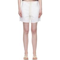 Citizens of Humanity White Brynn Drawstring Denim Shorts 252030F088006