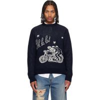 Carne Bollente Navy Menage a Trois Oh La Sweater 252033M201002
