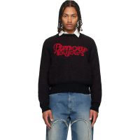 Carne Bollente Black & Red Fuzzy Love Sweater 252033M201004