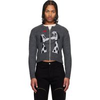 Carne Bollente Gray Spots & Kisses Cardigan 252033M202000