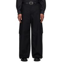 Comme des Garcons Homme Black Cotton Double Weave Weather Cargo Pants 252057M188004