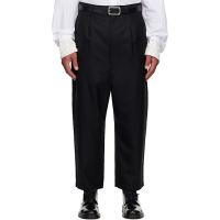 Comme des Garcons Homme Black Wool Gabardine Trousers 252057M191002