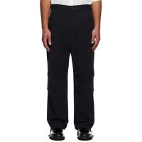 Comme des Garcons Homme Black Cotton Twill Trousers 252057M191010