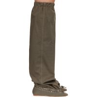 August Barron Khaki Level Flat Thigh High Tall Boots 252098F115002
