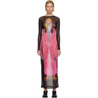 Charles Jeffrey LOVERBOY Black Powermesh Maxi Dress 252101F054000