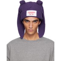 Charles Jeffrey LOVERBOY Purple Chunky Rabbit Beanie 252101M138020