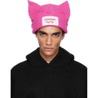 Charles Jeffrey LOVERBOY Pink Chunky Ears Beanie 252101M138021