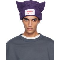 Charles Jeffrey LOVERBOY Purple Chunky Ears Beanie 252101M138023