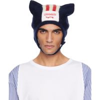 Charles Jeffrey LOVERBOY Navy Ears Bonnet Beanie 252101M138029