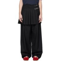 Charles Jeffrey LOVERBOY Black Mini Wide Leg Skouser Trousers 252101M191002