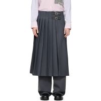 Charles Jeffrey LOVERBOY Gray Long Wide Leg Skouser Trousers 252101M191003